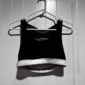 Black and White Sports Bra